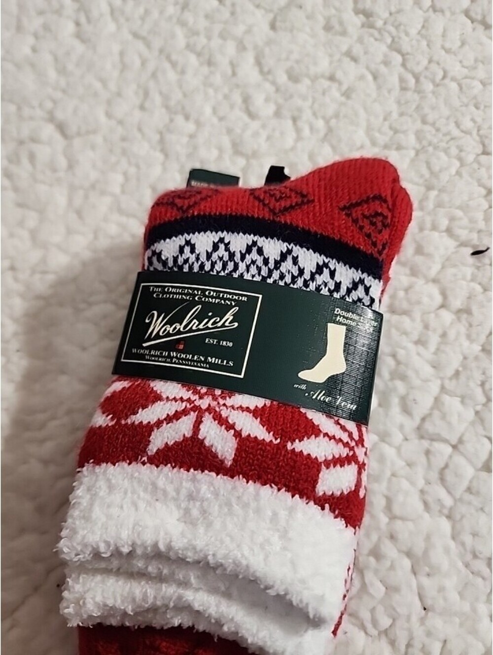 WOOLRICH COZY ALOE DOUBLE LAYER SOCKS NEW